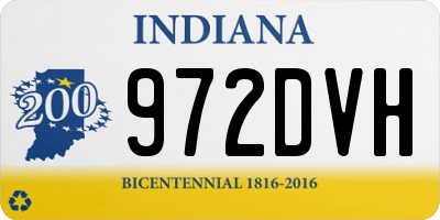 IN license plate 972DVH