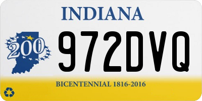 IN license plate 972DVQ