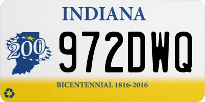IN license plate 972DWQ
