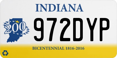 IN license plate 972DYP