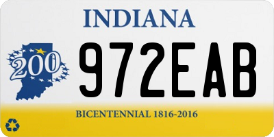 IN license plate 972EAB