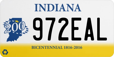 IN license plate 972EAL