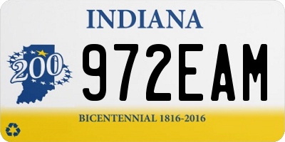 IN license plate 972EAM