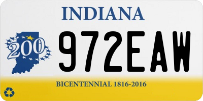 IN license plate 972EAW
