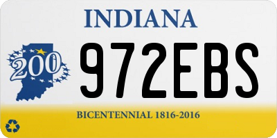 IN license plate 972EBS