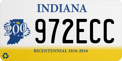 IN license plate 972ECC