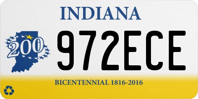 IN license plate 972ECE