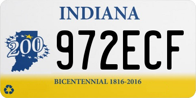 IN license plate 972ECF