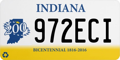 IN license plate 972ECI