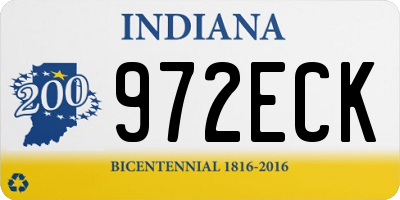IN license plate 972ECK