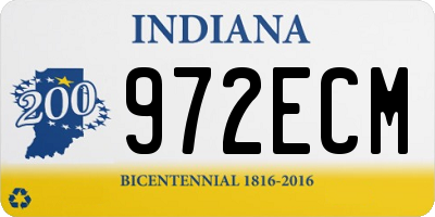 IN license plate 972ECM