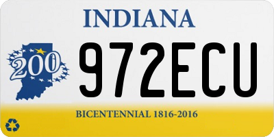 IN license plate 972ECU