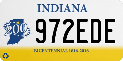 IN license plate 972EDE