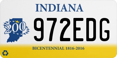 IN license plate 972EDG
