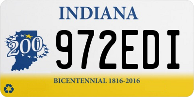 IN license plate 972EDI