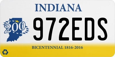 IN license plate 972EDS