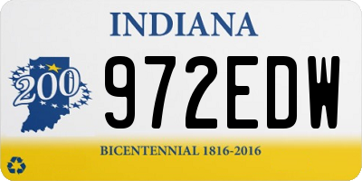 IN license plate 972EDW