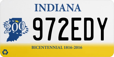 IN license plate 972EDY