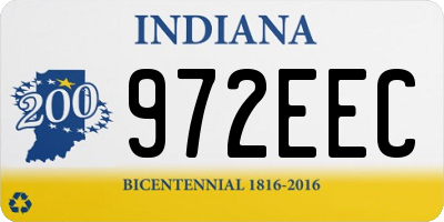 IN license plate 972EEC