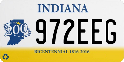IN license plate 972EEG