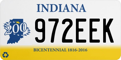 IN license plate 972EEK