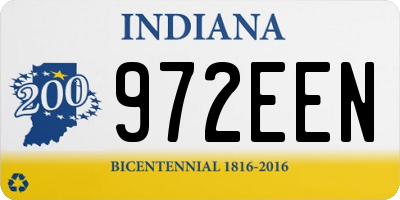 IN license plate 972EEN