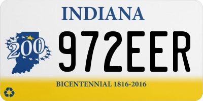 IN license plate 972EER