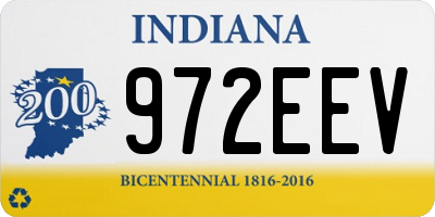 IN license plate 972EEV