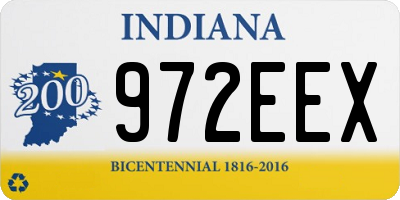 IN license plate 972EEX