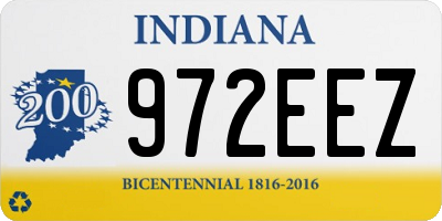IN license plate 972EEZ