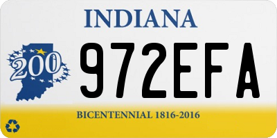 IN license plate 972EFA