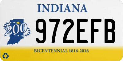IN license plate 972EFB