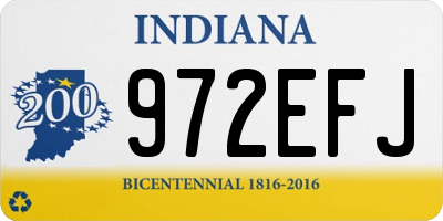 IN license plate 972EFJ