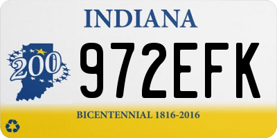 IN license plate 972EFK