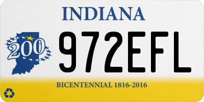 IN license plate 972EFL