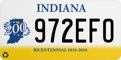 IN license plate 972EFO