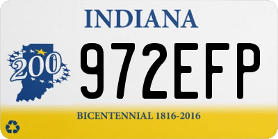 IN license plate 972EFP