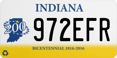 IN license plate 972EFR