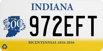 IN license plate 972EFT