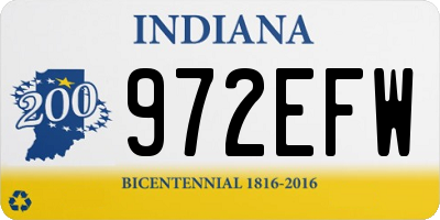 IN license plate 972EFW