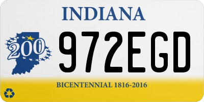 IN license plate 972EGD