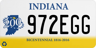 IN license plate 972EGG