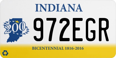 IN license plate 972EGR