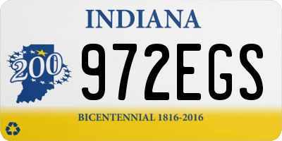IN license plate 972EGS