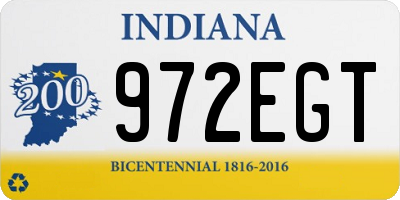IN license plate 972EGT