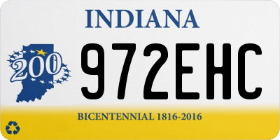 IN license plate 972EHC