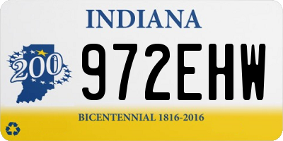 IN license plate 972EHW