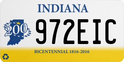 IN license plate 972EIC