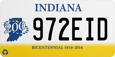 IN license plate 972EID