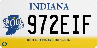 IN license plate 972EIF